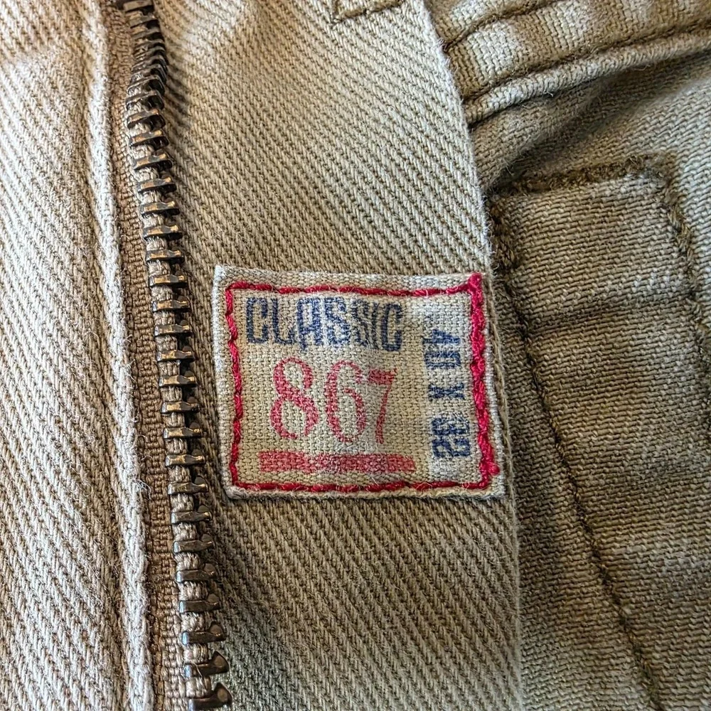 Polo Ralph Lauren Classic 867 Khaki Jeans Men's 40x31 Cotton Straight Fit Cotton